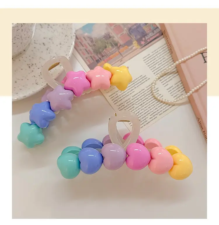 Rainbow Hair Clip for Girls Summer Updo — feature 1