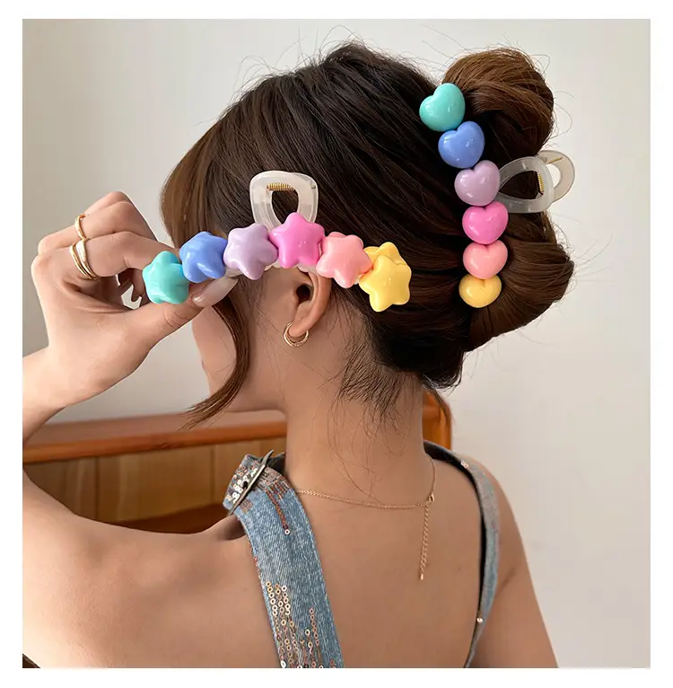 Rainbow Hair Clip for Girls Summer Updo — feature 11