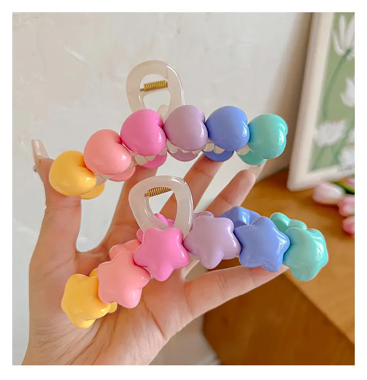 Rainbow Hair Clip for Girls Summer Updo — feature 12