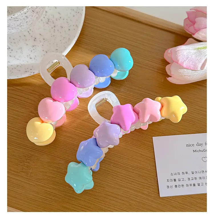 Rainbow Hair Clip for Girls Summer Updo — feature 13