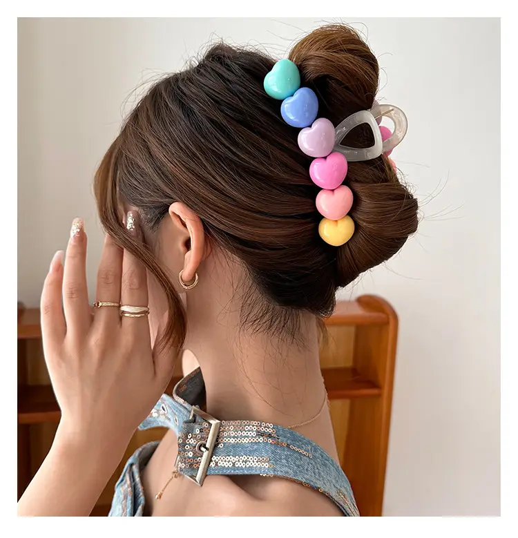 Rainbow Hair Clip for Girls Summer Updo — feature 7