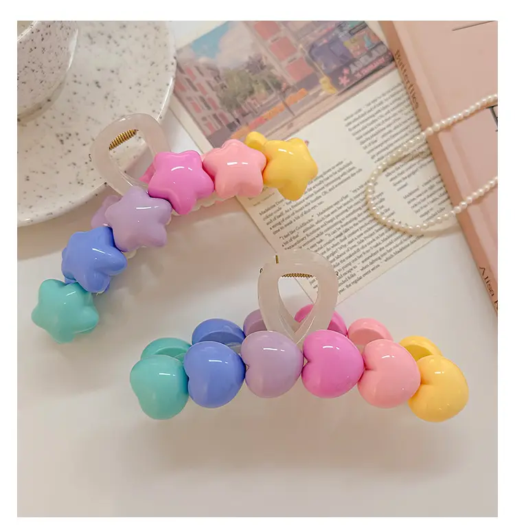 Rainbow Hair Clip for Girls Summer Updo — feature 8
