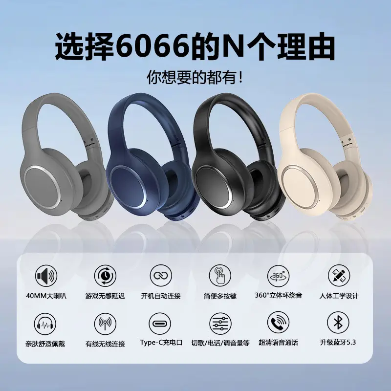 Wireless Bluetooth 5.3 Headphones with ANC & Long Battery - Image 5