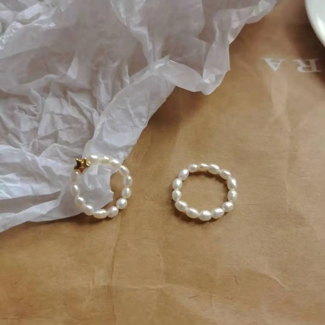 Natural Freshwater Pearl Ring for Women 3-4mm - Image 7