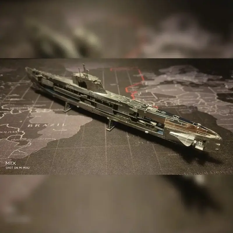 Crazy Model German U-shaped Submarine DIY 3D Glue-free Toy — feature 4