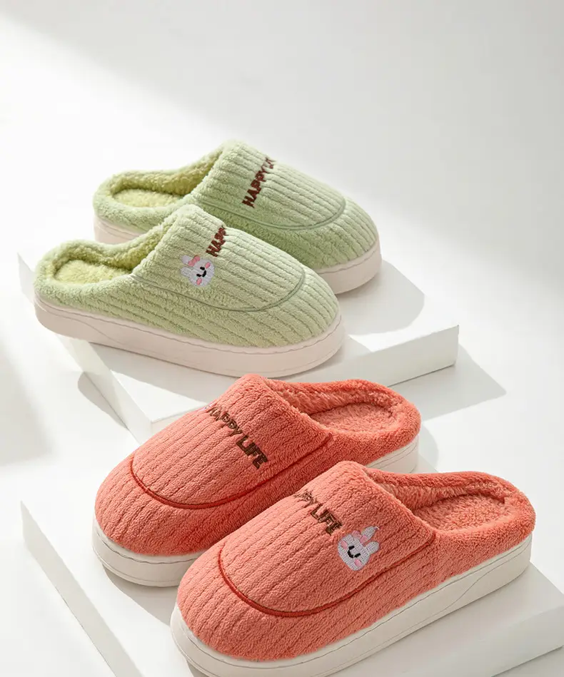 Winter Cotton Slippers Women's Thick Bottom Indoor Home Warm Comfortable fleece-lined Household Non-Slip Couple Mao Slippers for Men — feature 1