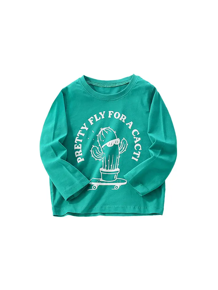 Children's Blue Dino Graphic Long Sleeve T-Shirt - Image 17
