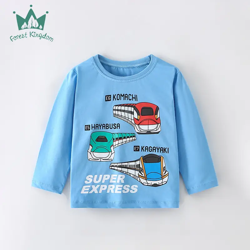 Children's Blue Dino Graphic Long Sleeve T-Shirt - Image 12