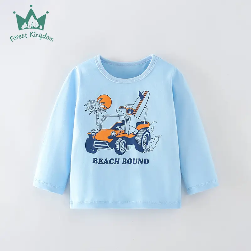 Children's Blue Dino Graphic Long Sleeve T-Shirt - Image 7