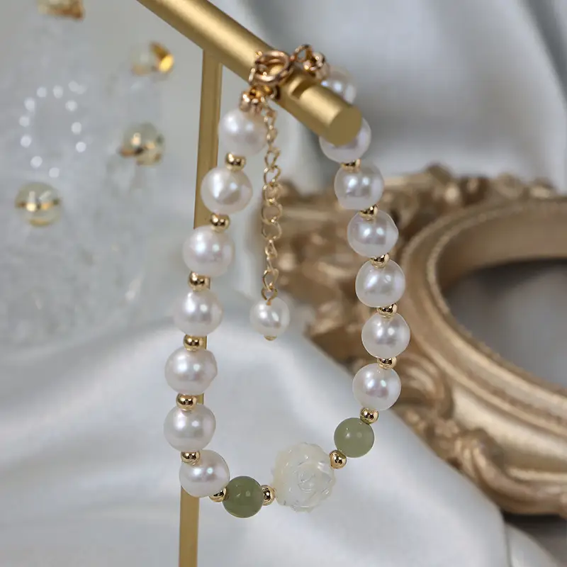 Luxury Pearl & Jade Bracelet for Women