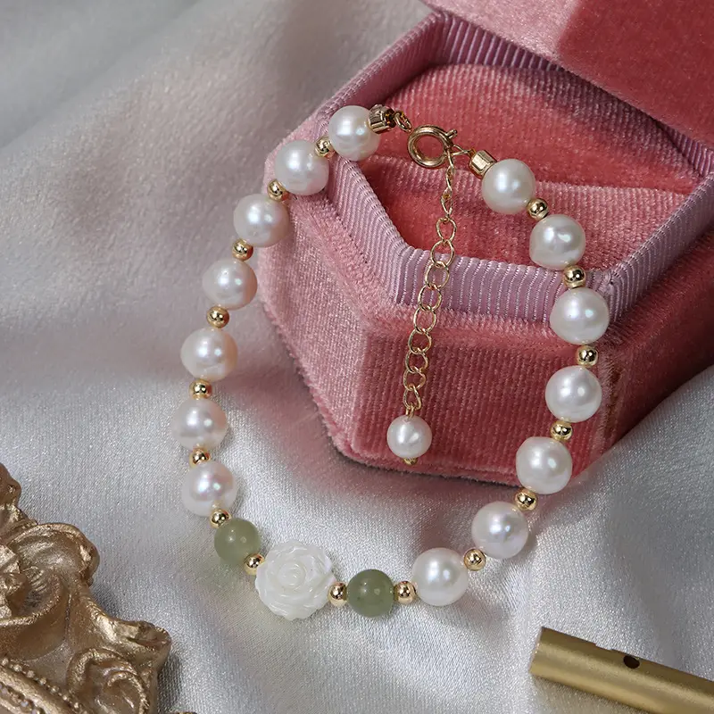 Luxury Pearl & Jade Bracelet for Women