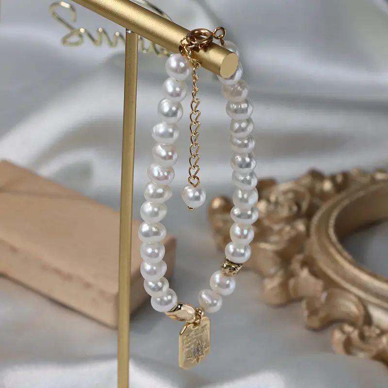 New Temperament Baroque Pearl Necklace with Snowflake Tag - Image 3