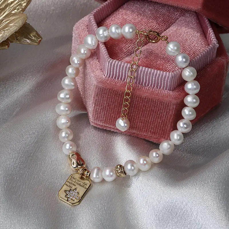 New Temperament Baroque Pearl Necklace with Snowflake Tag - Image 6
