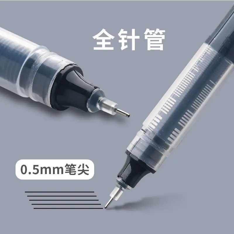 Direct Liquid Ball Pen 0.5mm Gel Pen Quick-drying Pen for Students Carbon Pen Water-based Direct Liquid Pen Signature Pen