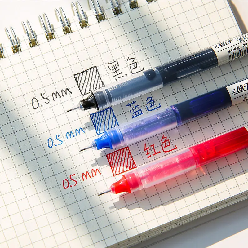 Direct Liquid Ball Pen 0.5mm Gel Pen Quick-drying Pen for Students Carbon Pen Water-based Direct Liquid Pen Signature Pen