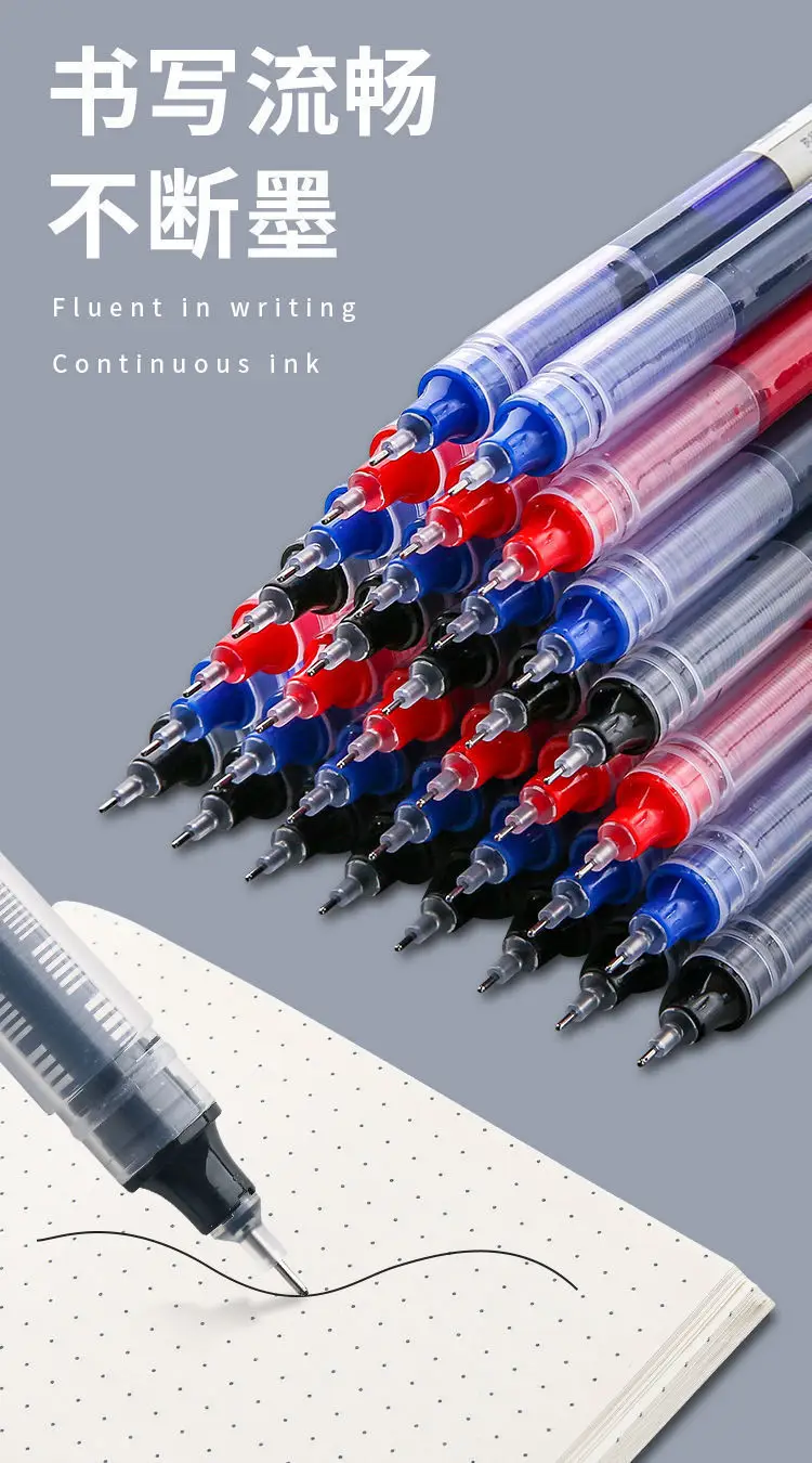 Direct Liquid Ball Pen 0.5mm Gel Pen Quick-drying Pen for Students Carbon Pen Water-based Direct Liquid Pen Signature Pen — feature 5