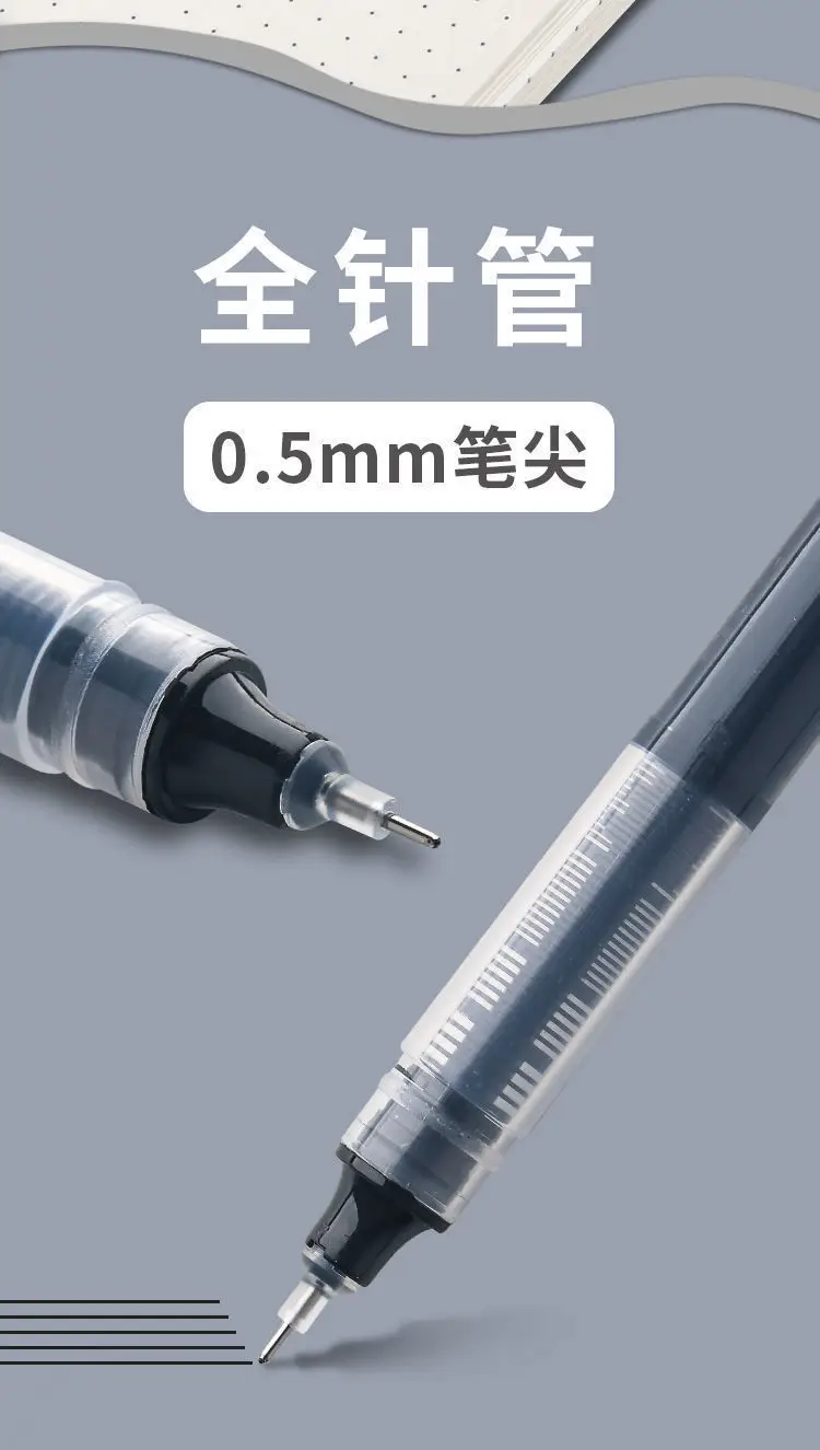 Direct Liquid Ball Pen 0.5mm Gel Pen Quick-drying Pen for Students Carbon Pen Water-based Direct Liquid Pen Signature Pen — feature 6