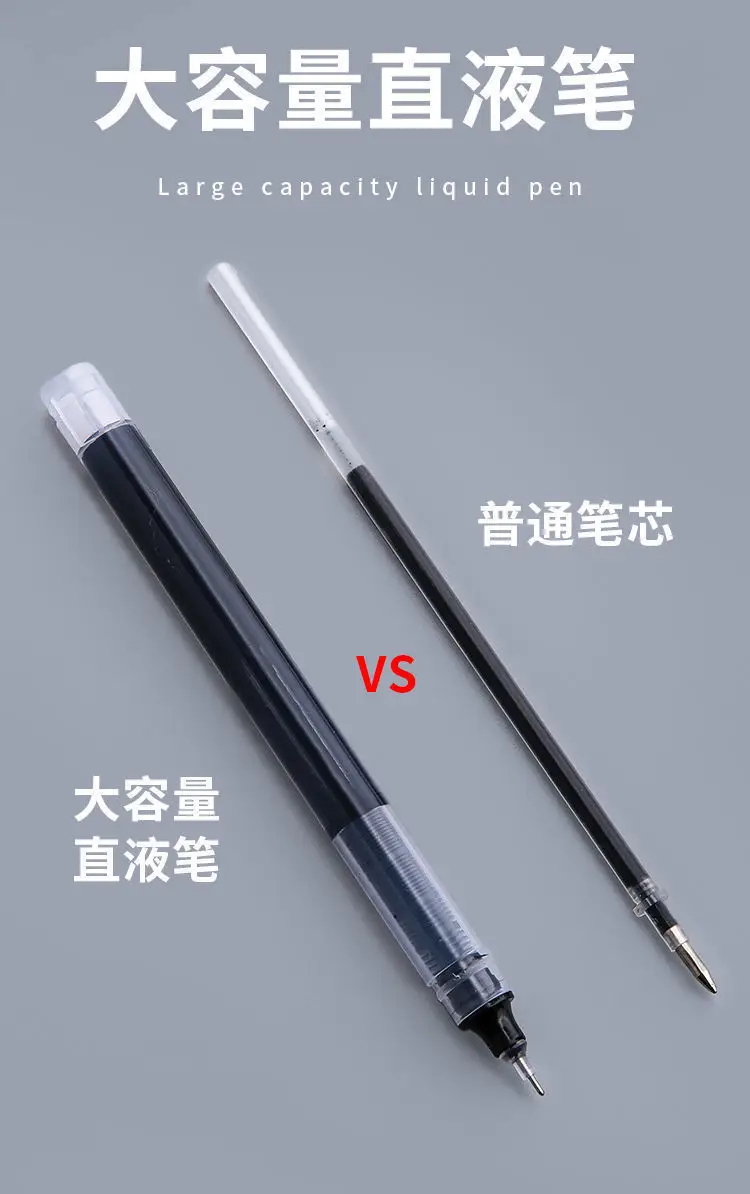 Direct Liquid Ball Pen 0.5mm Gel Pen Quick-drying Pen for Students Carbon Pen Water-based Direct Liquid Pen Signature Pen — feature 8