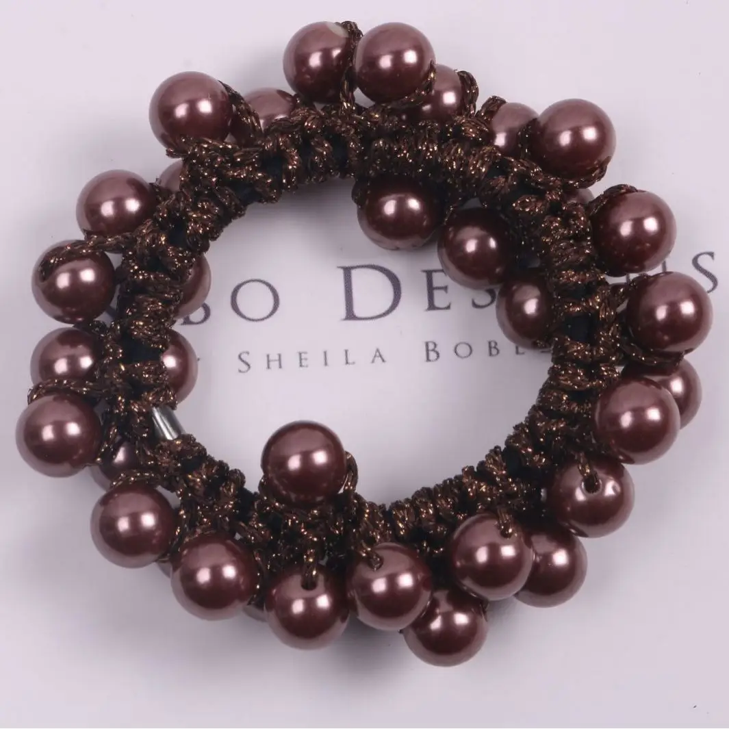 Black Pearl Hair Ring Ponytail Ball Head Hair Rope - Image 15