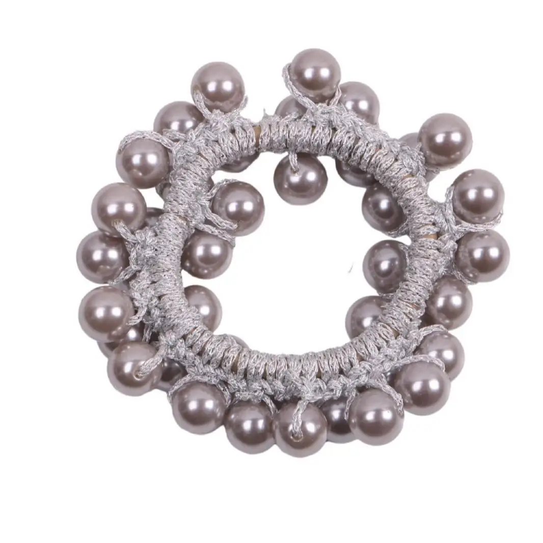 Black Pearl Hair Ring Ponytail Ball Head Hair Rope - Image 16