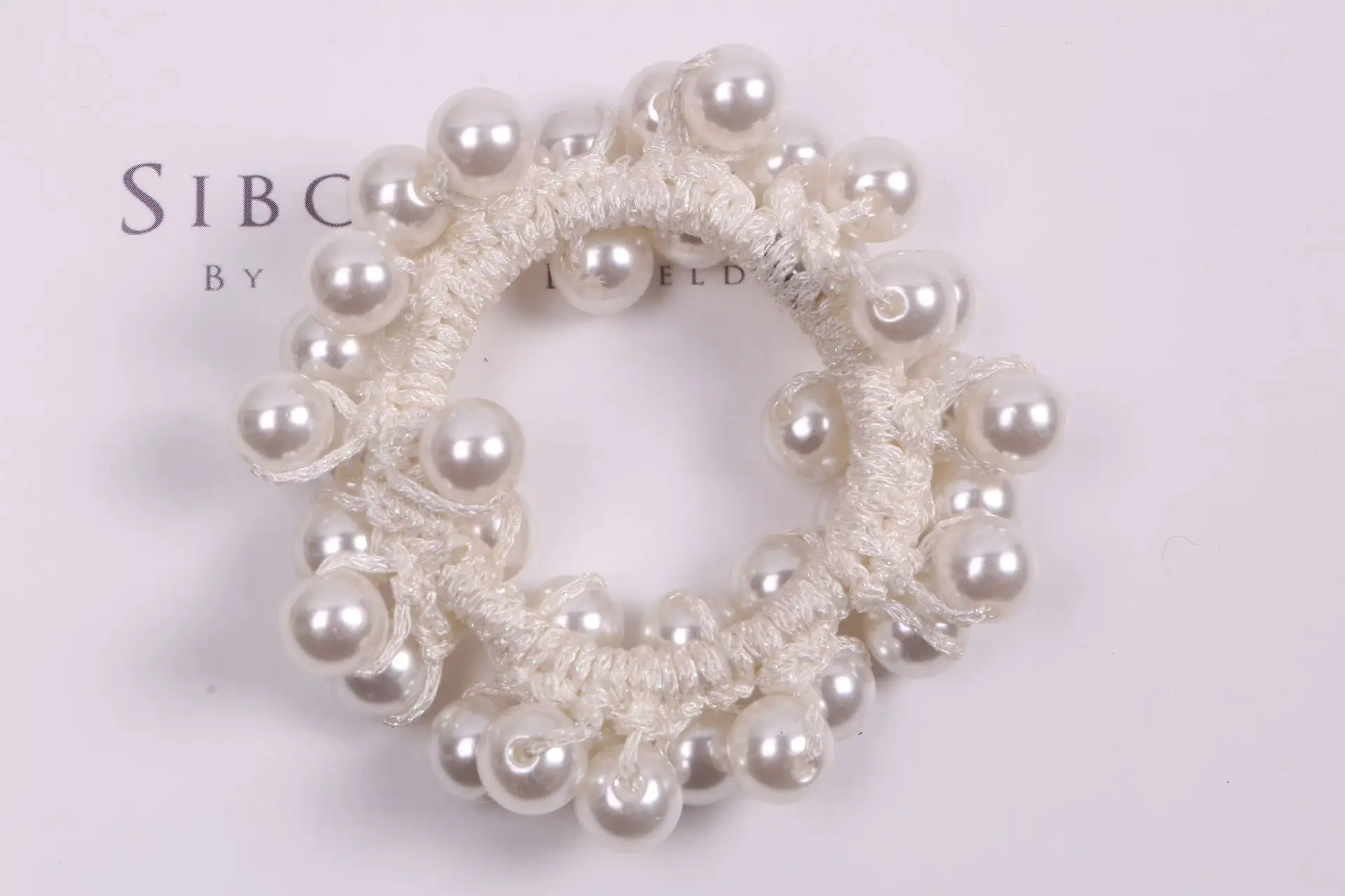 Black Pearl Hair Ring Ponytail Ball Head Hair Rope - Image 9