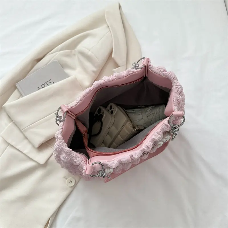 Women Pleated Bubble Tote Bag Large Capacity Summer 2026 - Image 6
