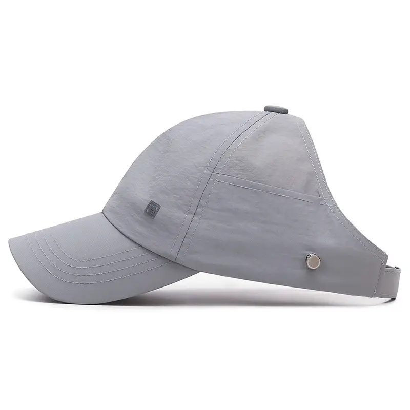 White Men's Hollow Cap with Duck Tissue Sunshade - Image 9