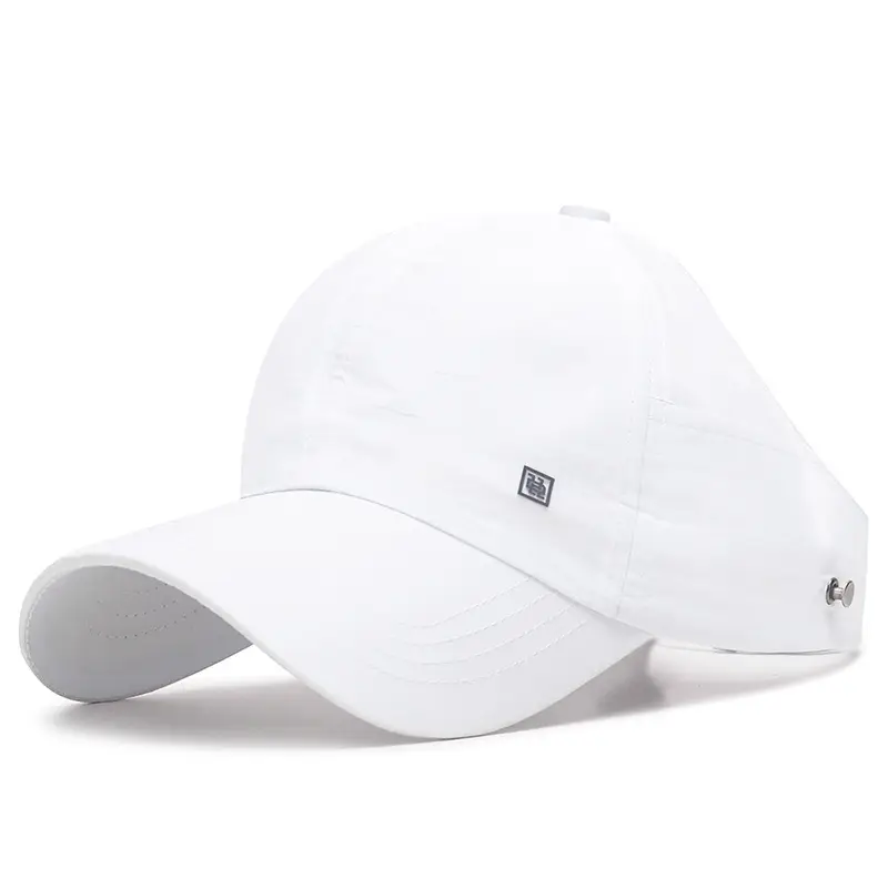 White Men's Hollow Cap with Duck Tissue Sunshade - Image 2