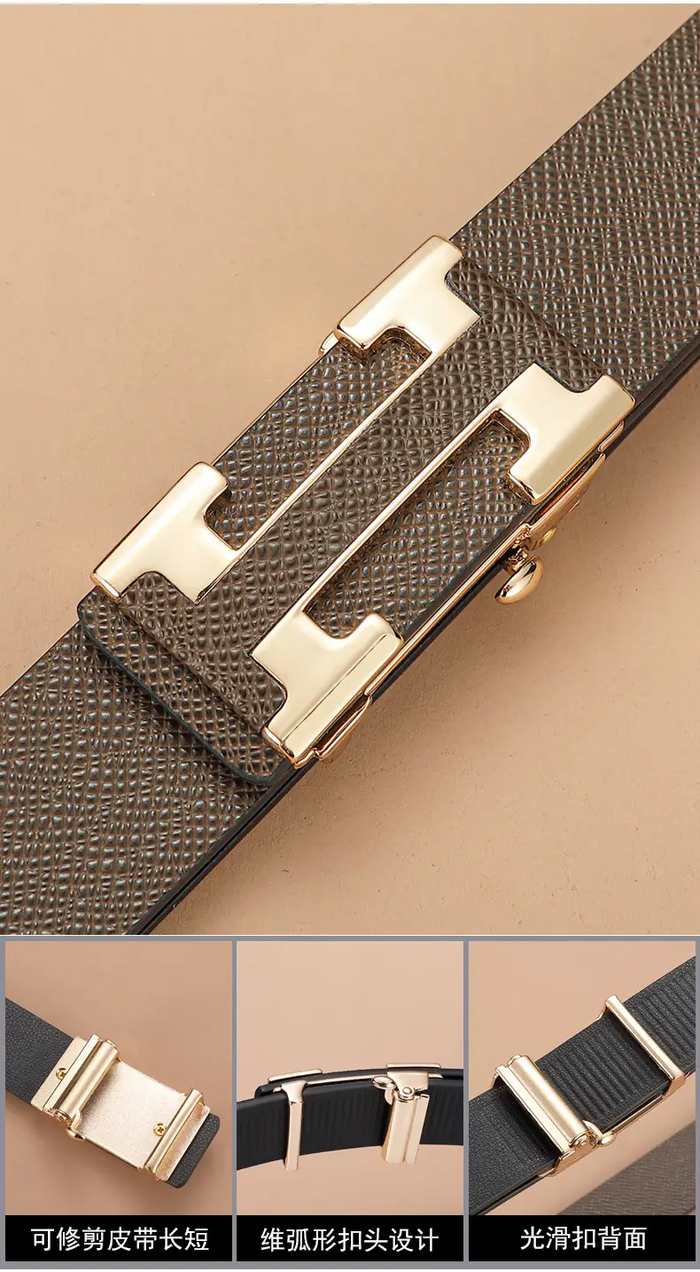 Men's Black Leather Belt with Silver Buckle β feature 10