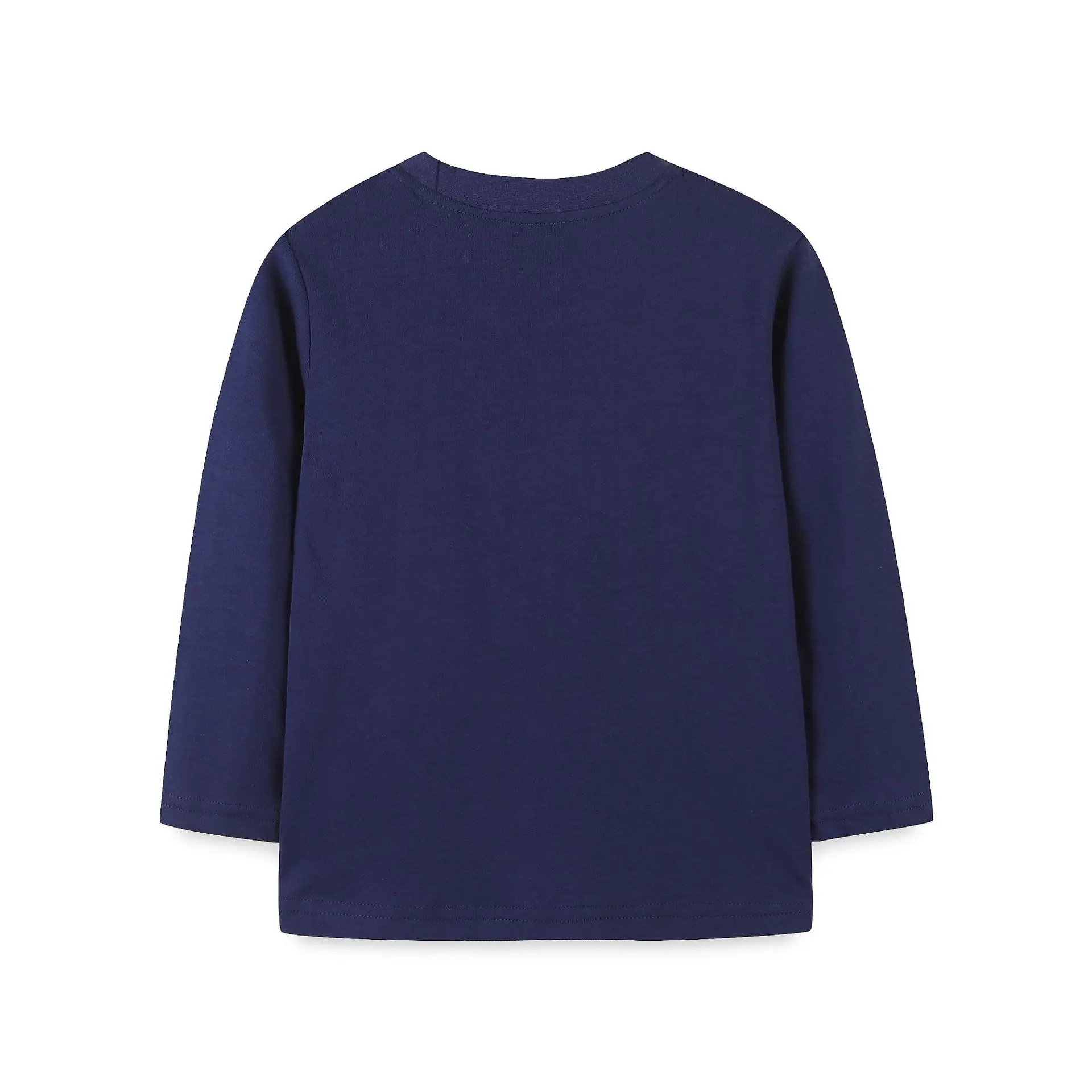 Spring Boys T-Shirt Navy Red Trim Round Neck - Image 3