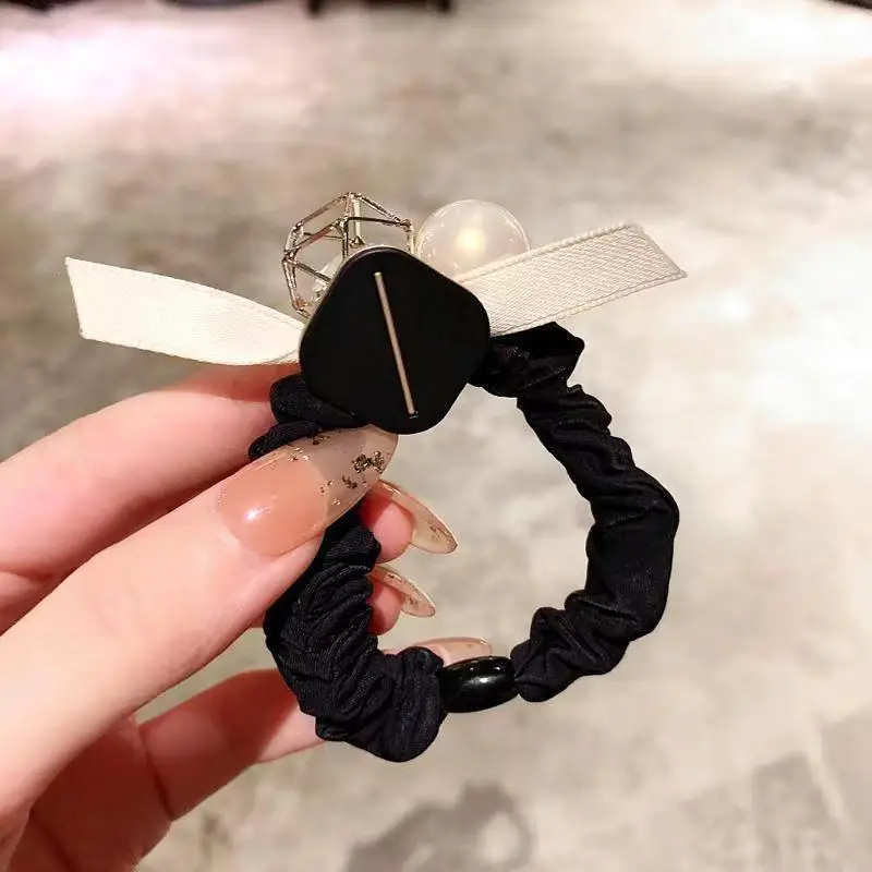 Japanese Korean Style Pearl Hair Ring with Elastic Head Rope — feature 7