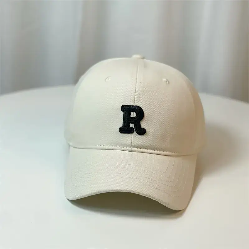 R Logo Women's Beige Baseball Cap - Image 2