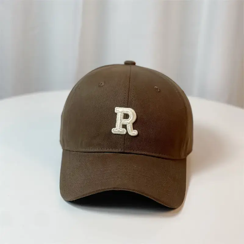 R Logo Women's Beige Baseball Cap - Image 5