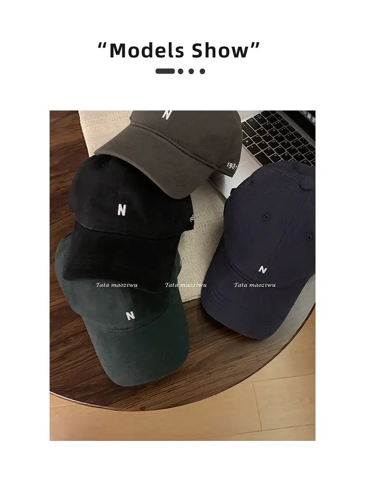 Japanese Style Soft Baseball Cap with Letter Embroidery — feature 3