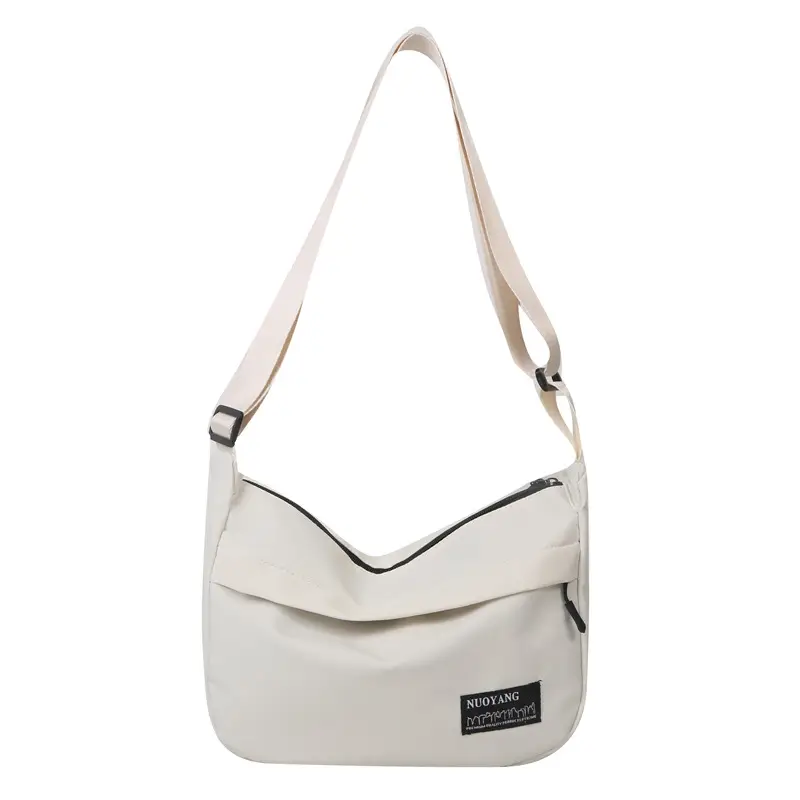 White One-Shoulder Nylon Handbag for Women - Image 11