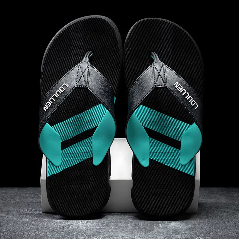 Men's Black Non-Slip Flip Flops Summer Wear