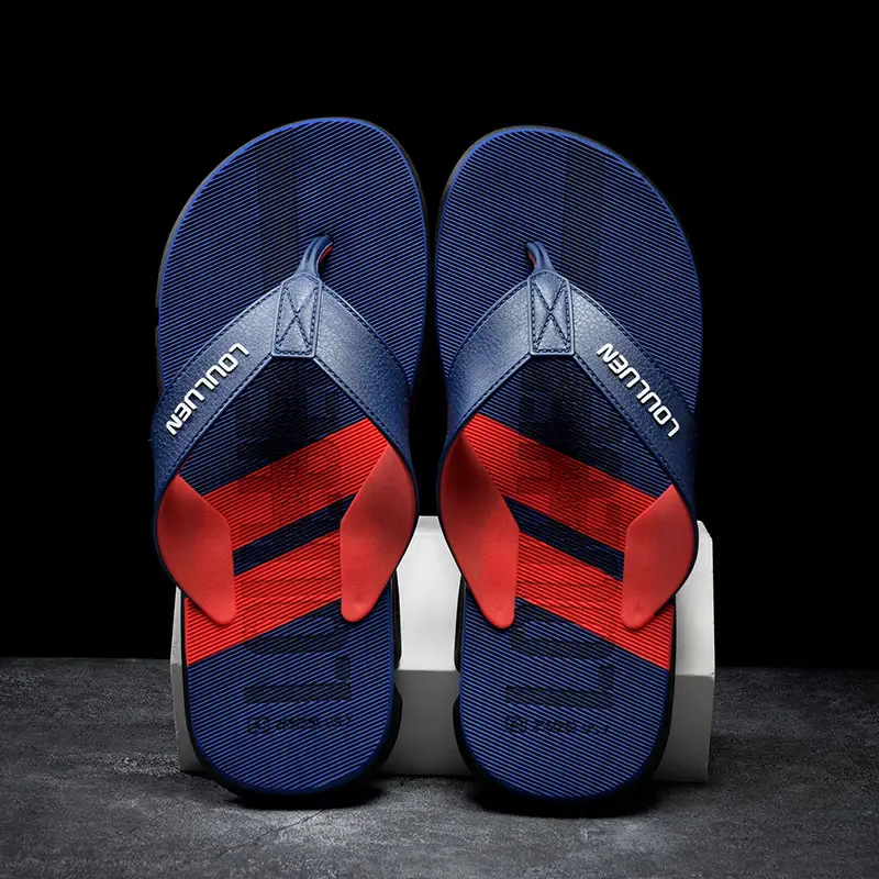 Men's Black Non-Slip Flip Flops Summer Wear