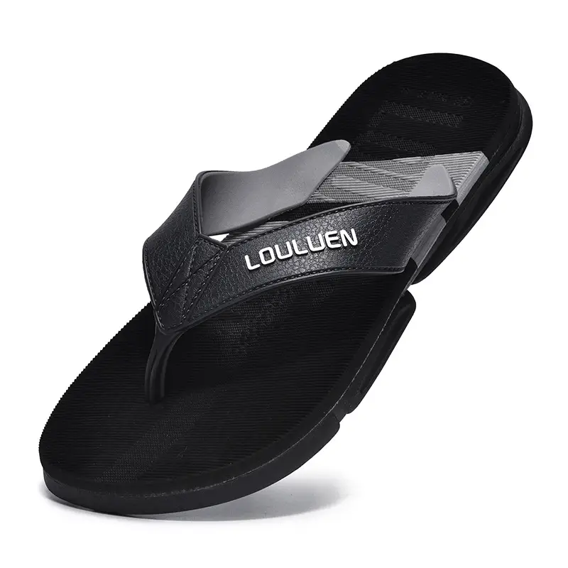 Men's Black Non-Slip Flip Flops Summer Wear