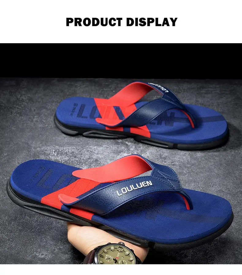 Men's Black Non-Slip Flip Flops Summer Wear — feature 11