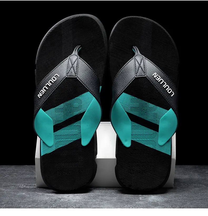 Men's Black Non-Slip Flip Flops Summer Wear — feature 13