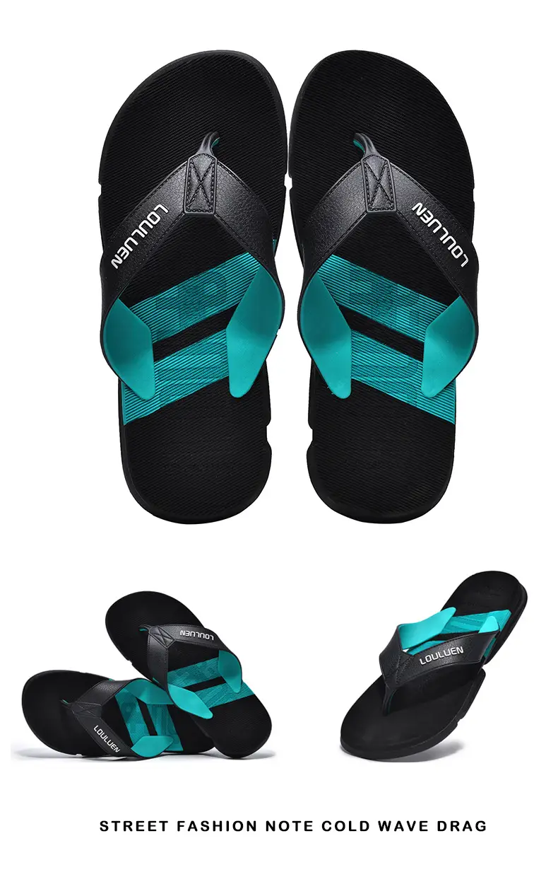 Men's Black Non-Slip Flip Flops Summer Wear — feature 18