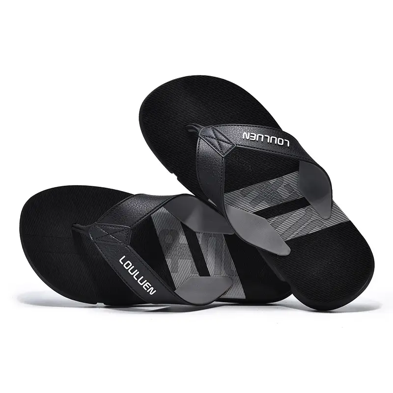 Men's Black Non-Slip Flip Flops Summer Wear