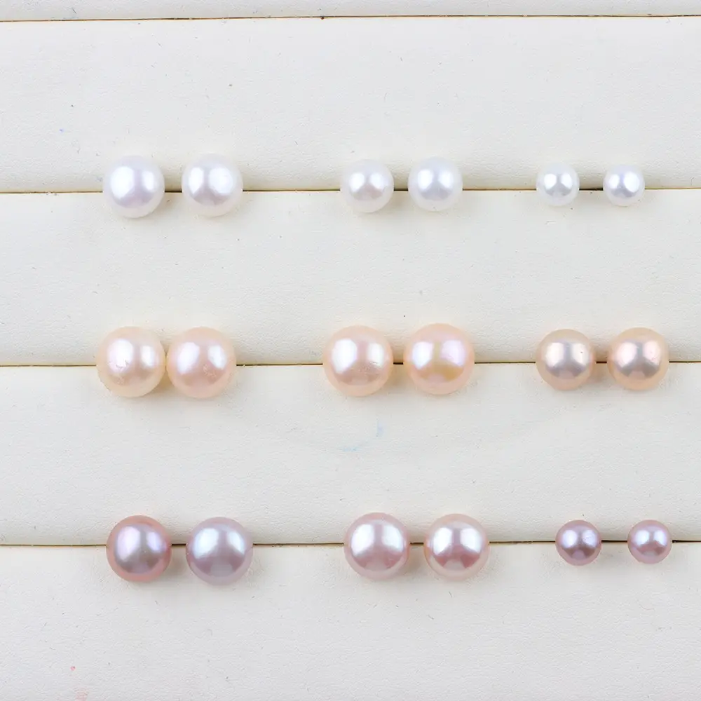 Natural Freshwater Pearl Beads Earrings Set - Image 5