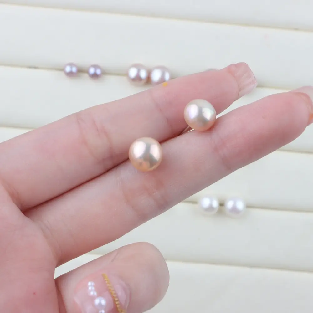 Natural Freshwater Pearl Beads Earrings Set - Image 2