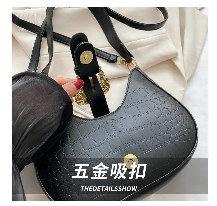 Black Korean-style Shoulder Crossbody Bag for Women — feature 4