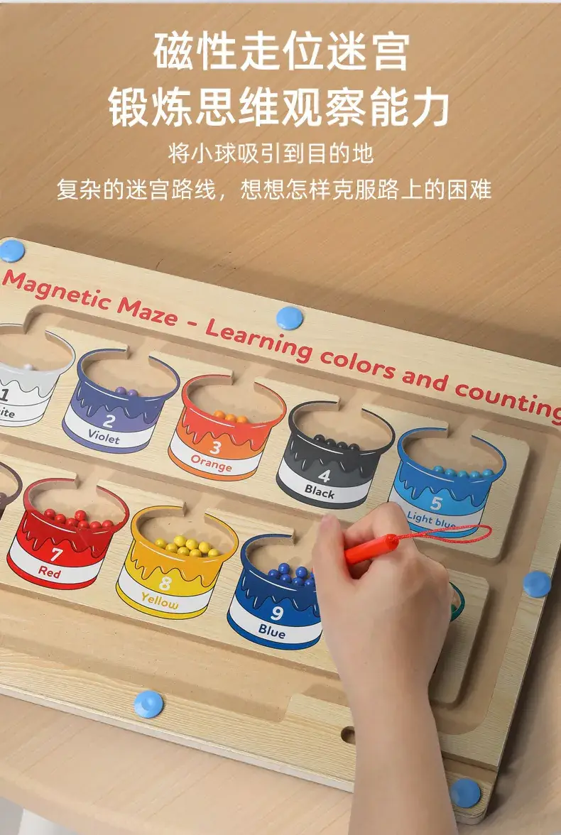 Magnetic Number Maze Toy for Kids Counting Board 30x22cm — feature 4