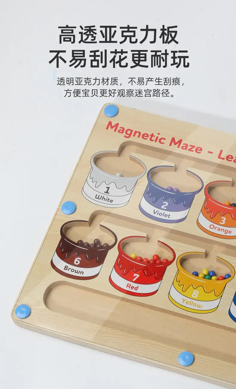 Magnetic Number Maze Toy for Kids Counting Board 30x22cm — feature 9