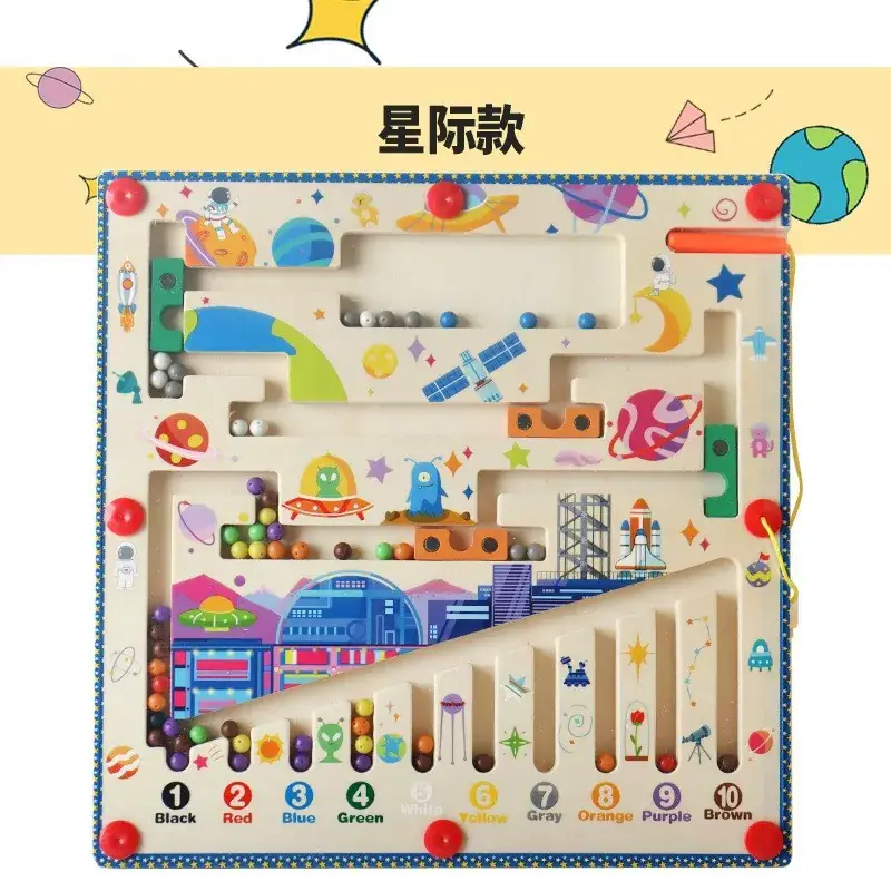 Magnetic Number Maze Toy for Kids Counting Board 30x22cm - Image 3