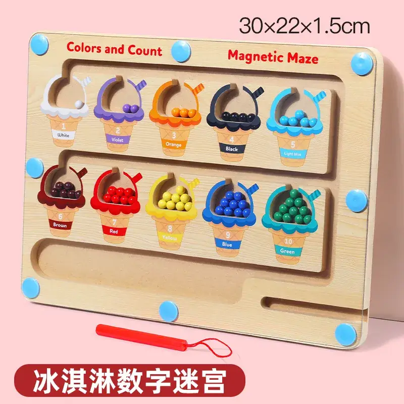 Magnetic Number Maze Toy for Kids Counting Board 30x22cm - Image 6