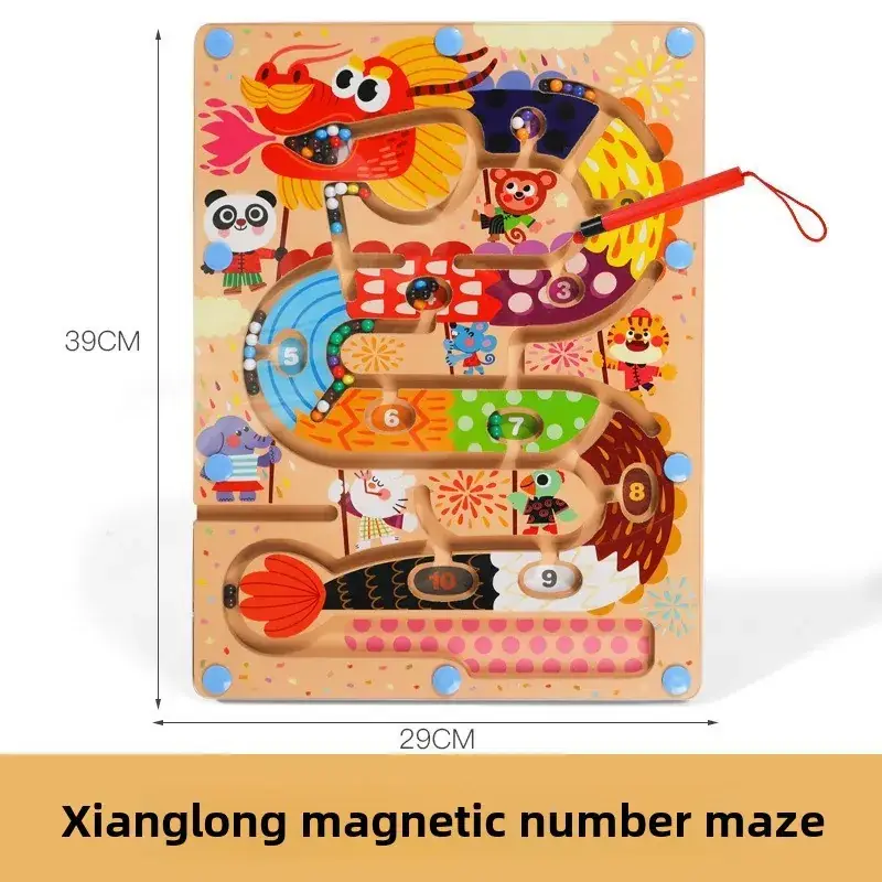 Magnetic Number Maze Toy for Kids Counting Board 30x22cm - Image 10
